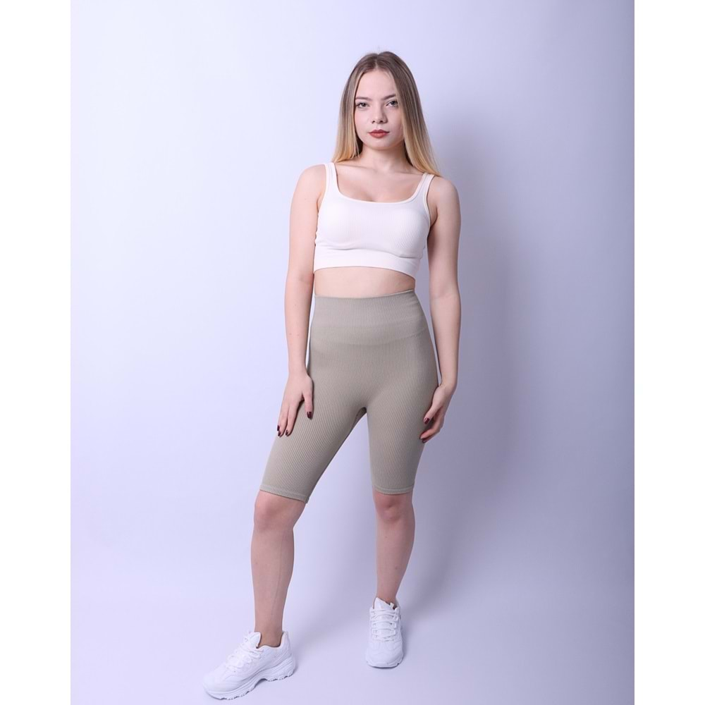 Kadın Askılı Crop Top - Beyaz - M/L