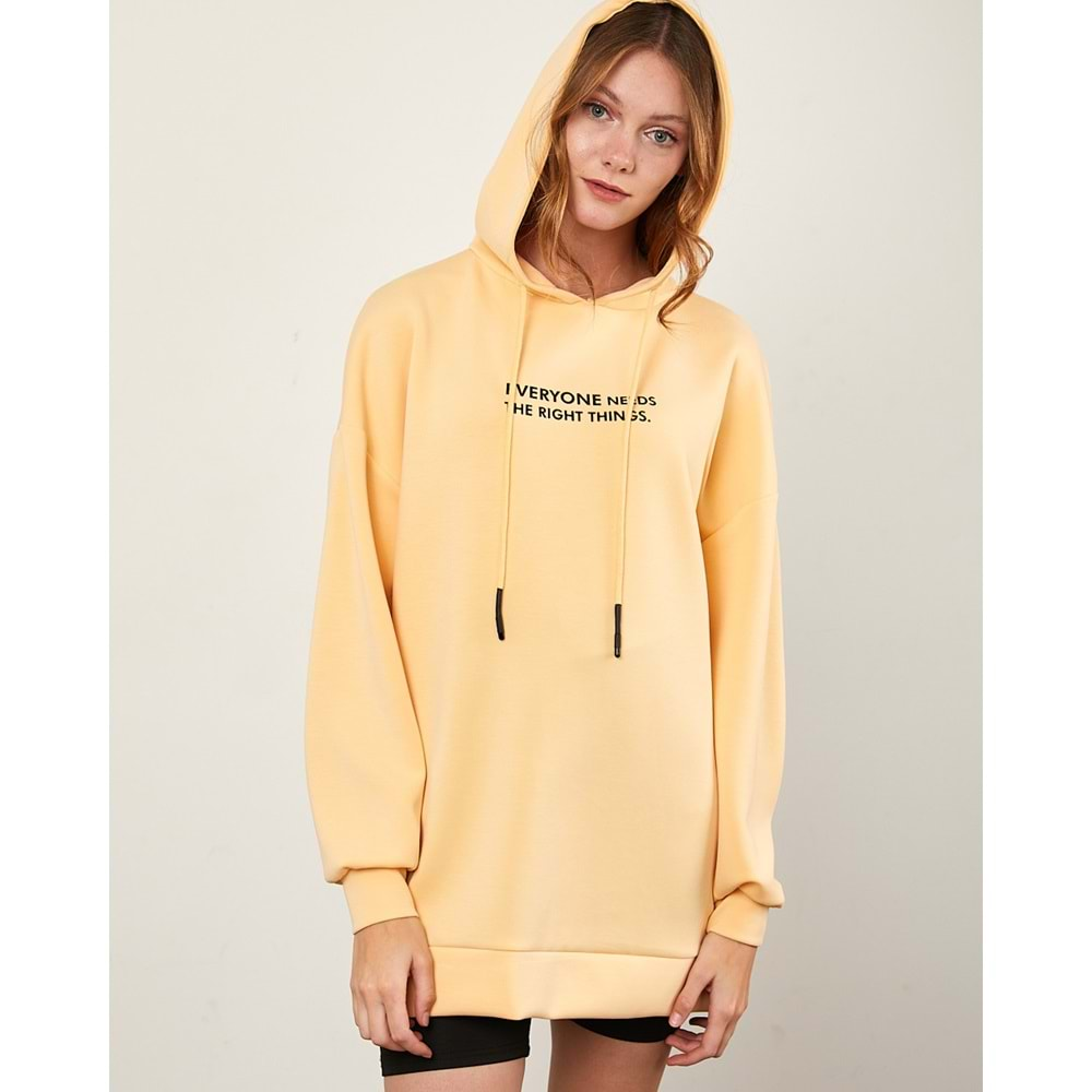 Monarch Scuba Kumaş Sweatshirt - Sarı - S