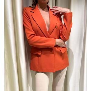 Alise Kadın Blazer Ceket - Oranj - M